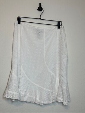 Apostrophe White Eyelet Skirt size 12